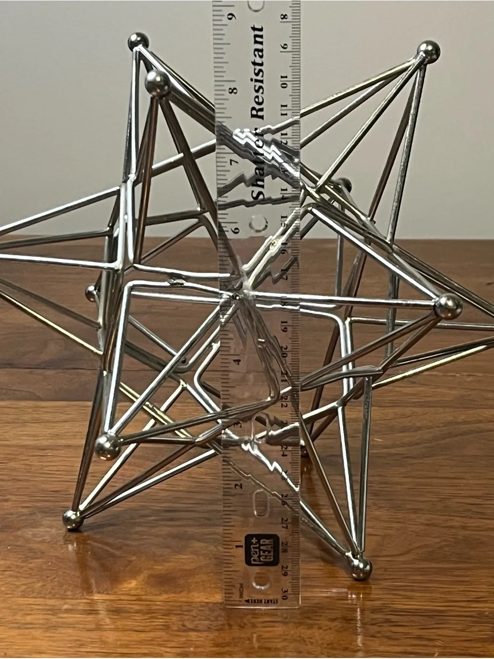 Modern Geometric Metal Sculpture Abstract Decor 9” Contemporary Table Accent